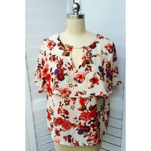 Wishful Park Floral Blouse Size Medium